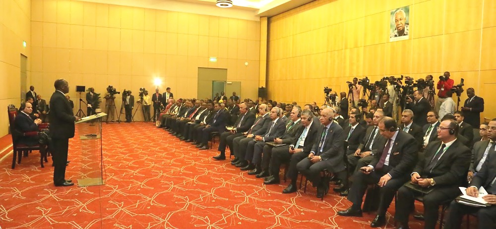 President Dr. John Pombe Magufuli recicoparates with his address