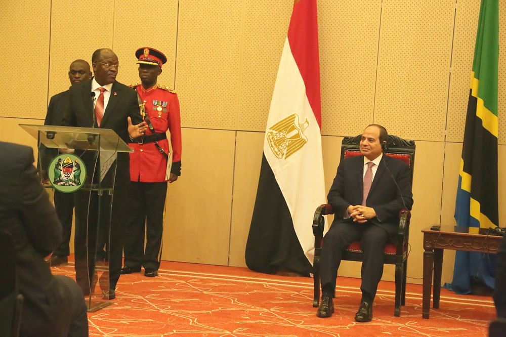President Dr. John Pombe Magufuli recicoparates with his address